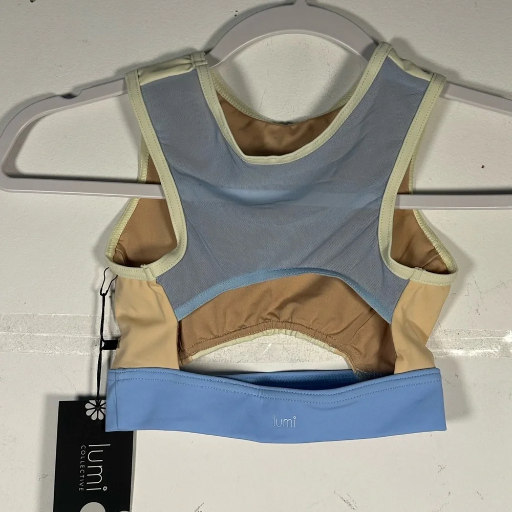 Lumi Collective Color Block Activewear Set Sports Bra Leggings youth child NWT
